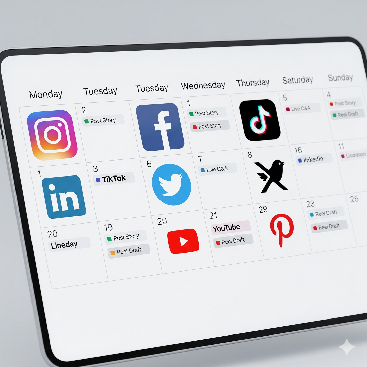 The Social Media Content Calendar